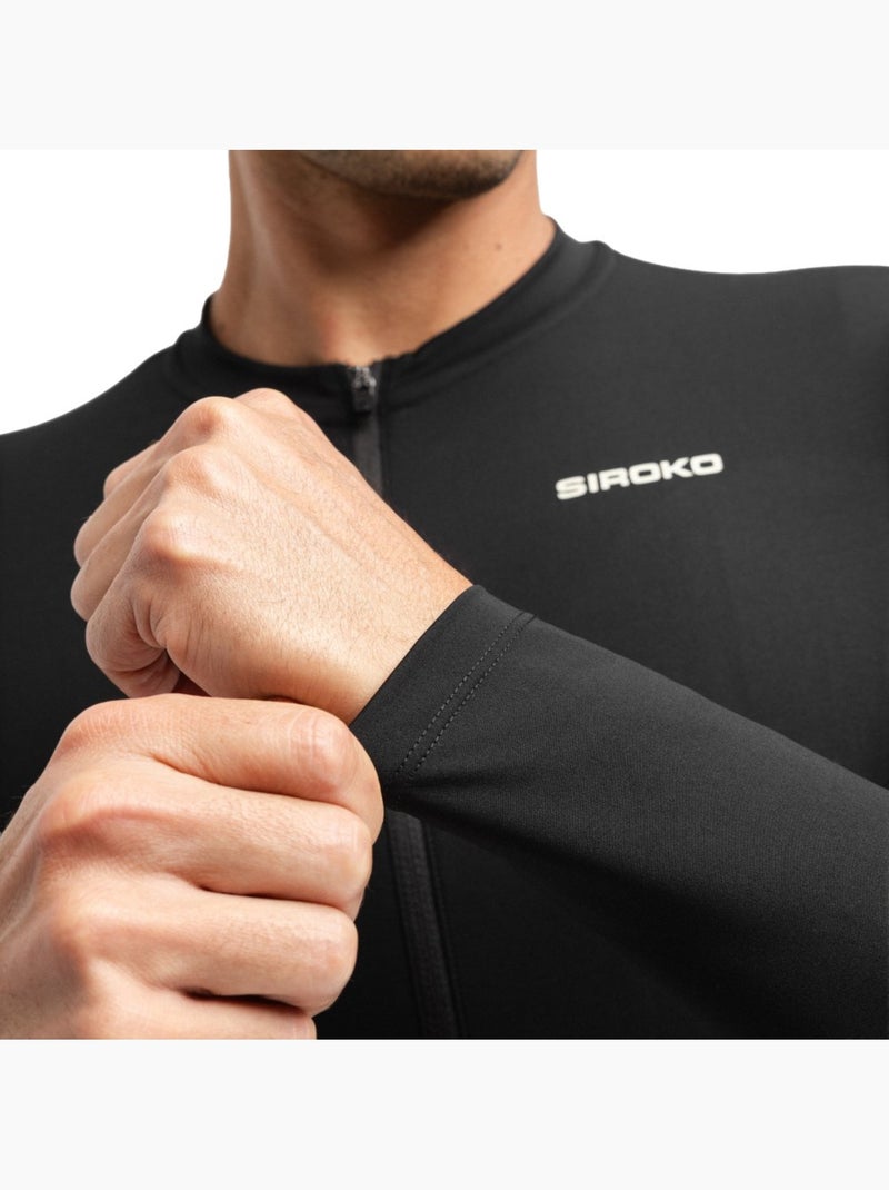 Maillot de gravel manga larga hombre ciclismo hombre gm6 rideout Negro - Kiabi