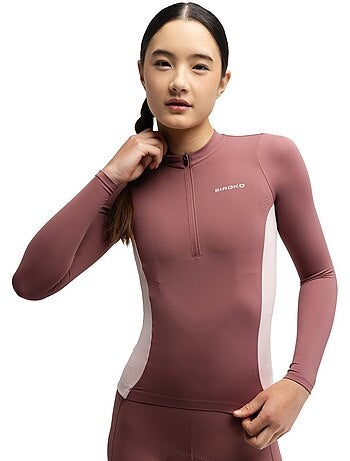 Maillot de gravel manga larga mujer ciclismo mujer gm3-w polvareda