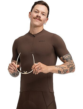 Maillot de gravel media cremallera hombre ciclismo hombre gm5 terraquest