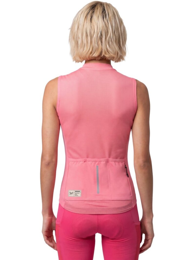 Maillot de gravel sin mangas mujer ciclismo mujer gm4-w strata Rojo - Kiabi