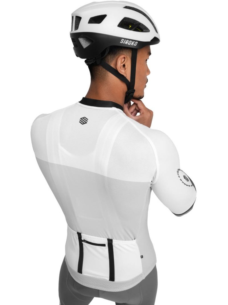 Maillot de manga corta hombre ciclismo hombre m2 granfondo Blanco - Kiabi