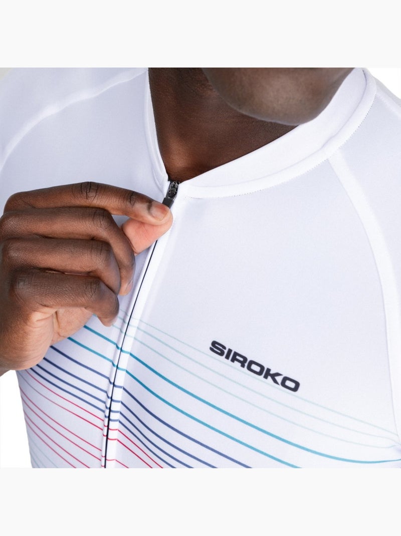 Maillot de manga corta hombre ciclismo hombre m2 loud Blanco - Kiabi