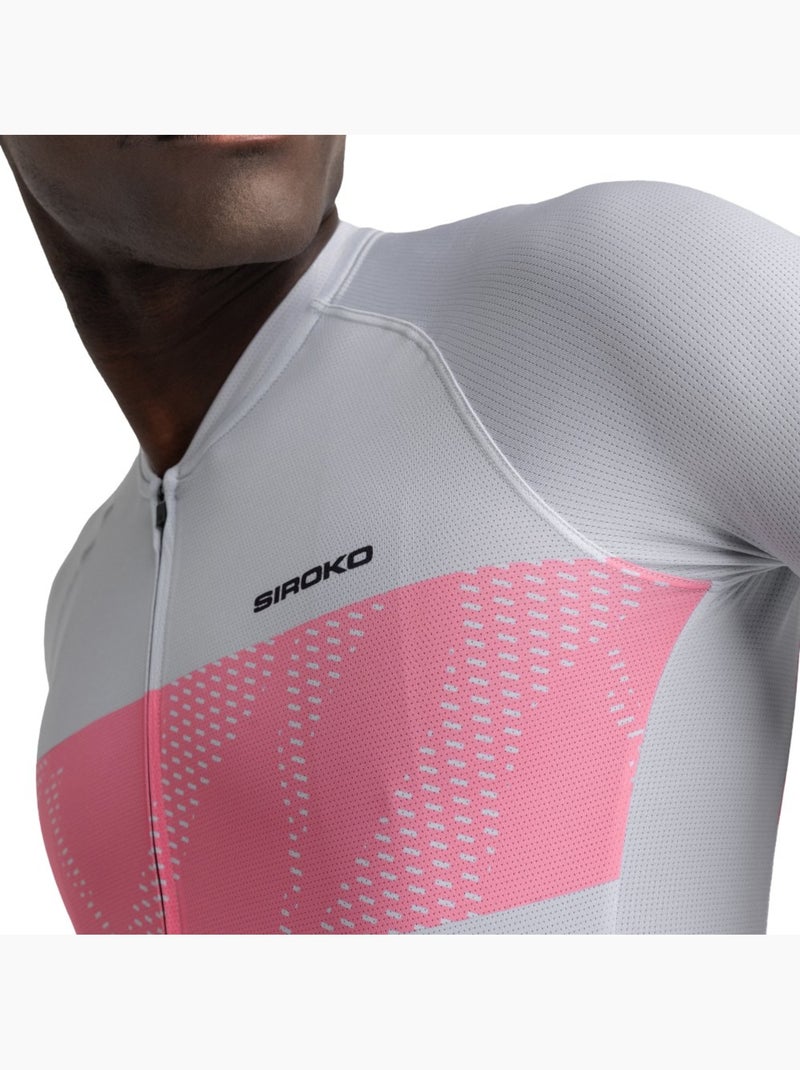 Maillot de manga corta hombre ultraligero ciclismo hombre m3 cadence Blanco Gris - Kiabi