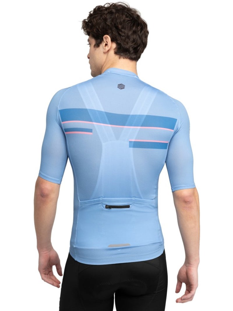 Maillot de manga corta hombre ultraligero ciclismo hombre m3 vista Azul - Kiabi