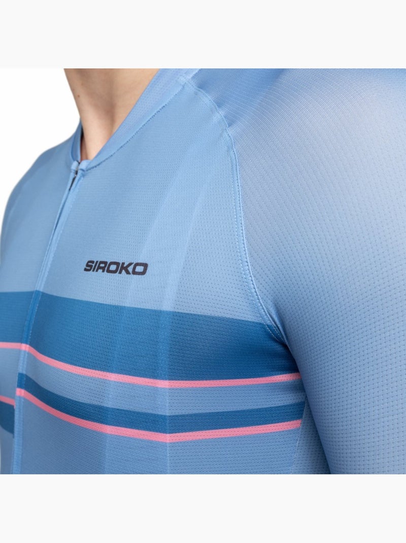 Maillot de manga corta hombre ultraligero ciclismo hombre m3 vista Azul - Kiabi