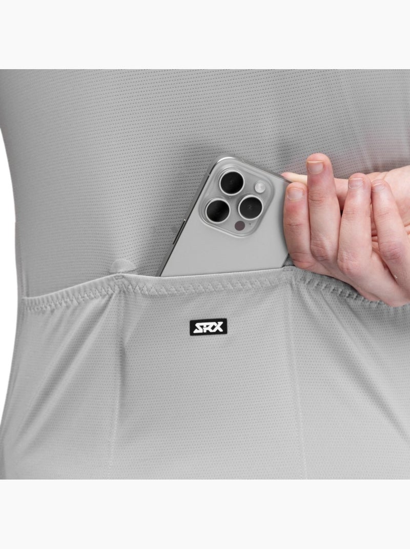 Maillot de manga corta hombre ultraligero ciclismo hombre srx climb Beige gris - Kiabi