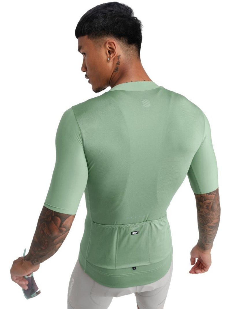 Maillot de manga corta hombre ultraligero ciclismo hombre srx stage Verde oliva - Kiabi