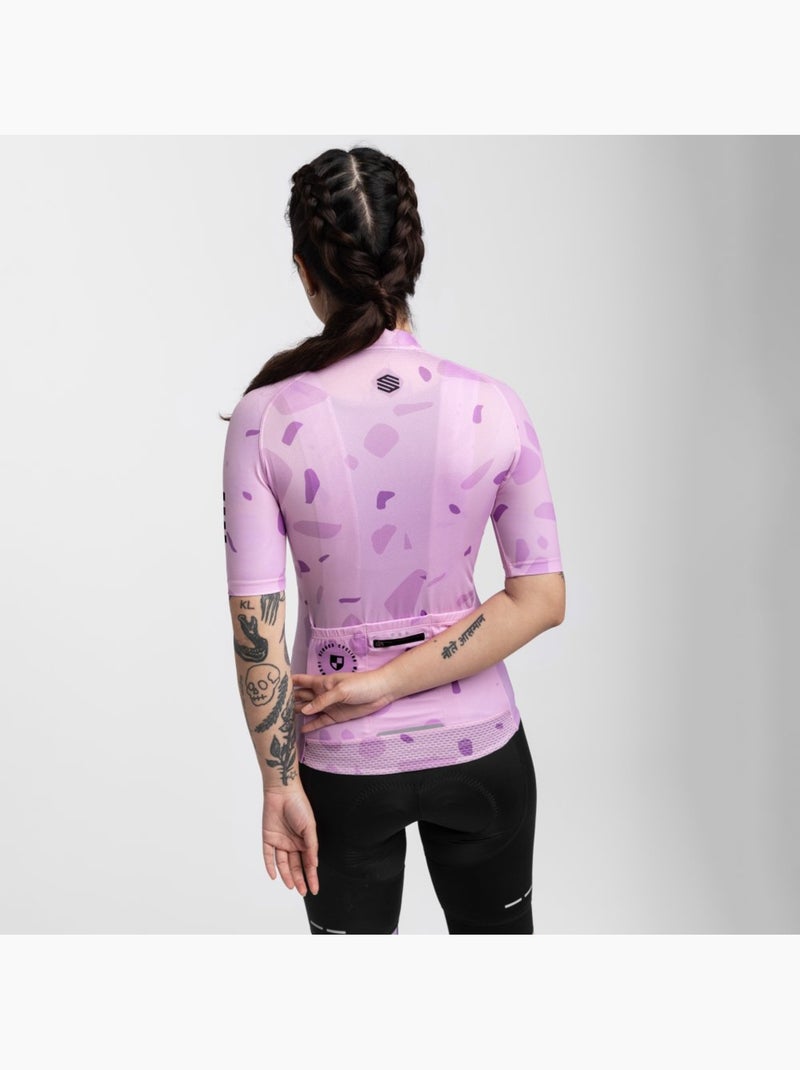 Maillot de manga corta mujer ciclismo mujer m2 bloomer Lavanda - Kiabi