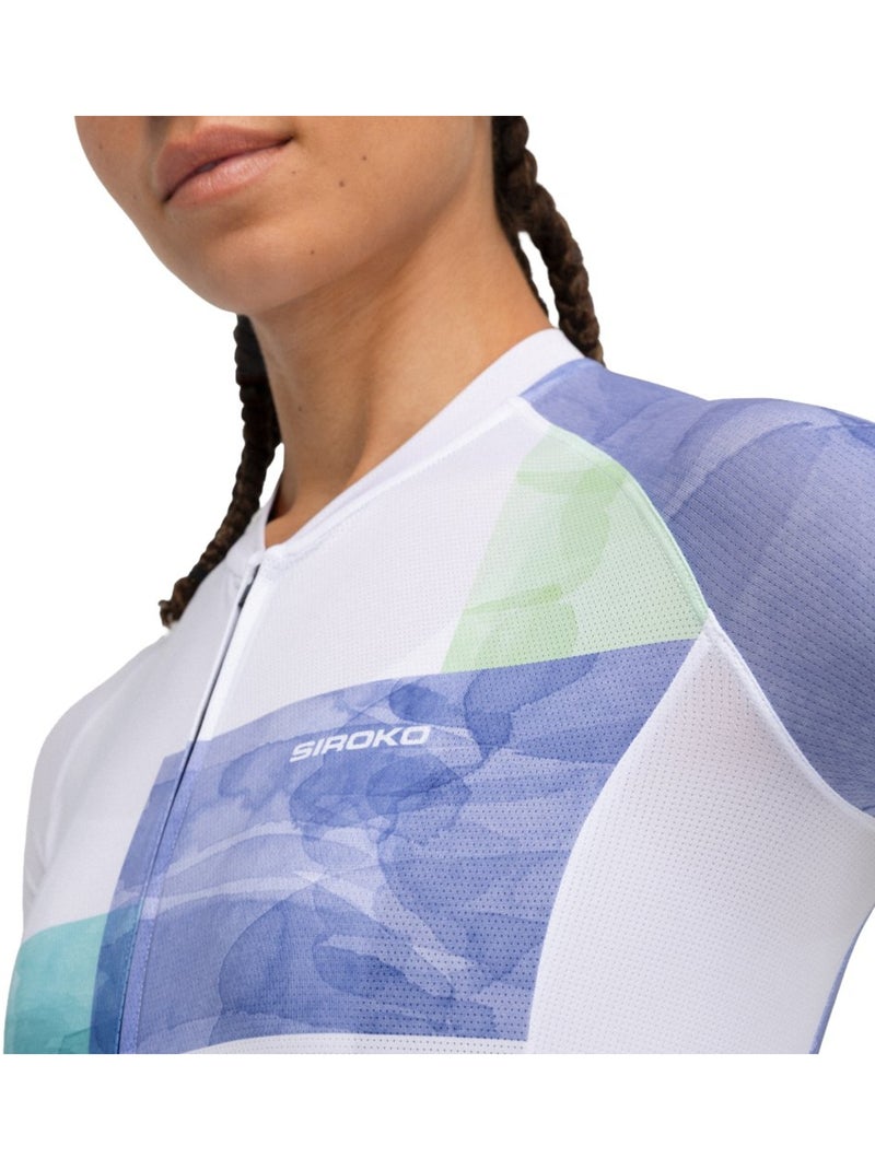 Maillot de manga corta mujer ultraligero ciclismo mujer m3 eclat Blanco - Kiabi