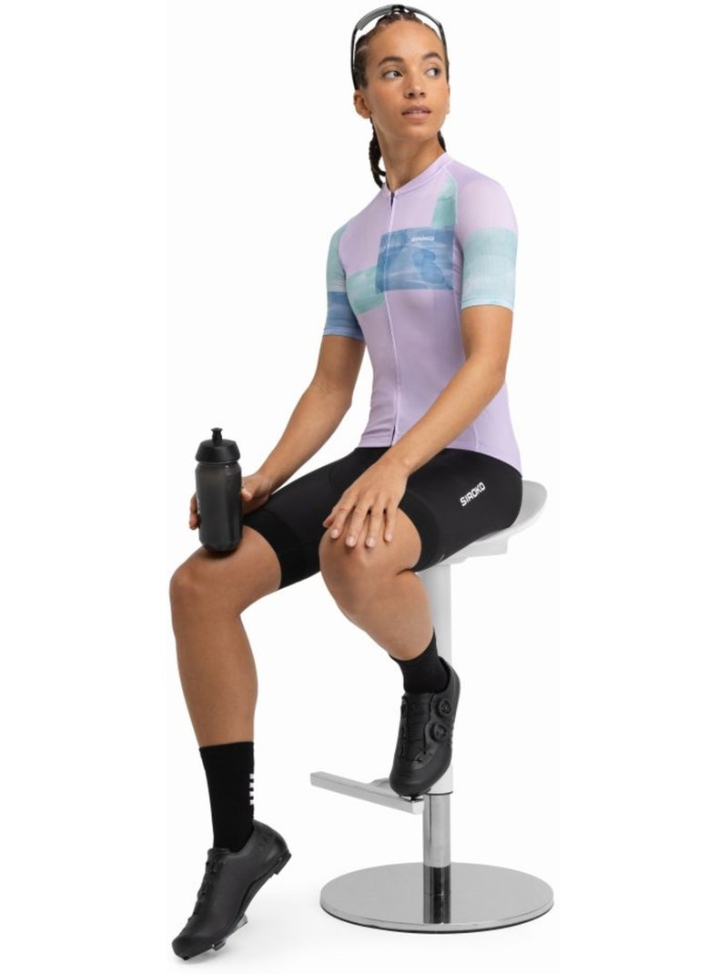 Maillot de manga corta mujer ultraligero ciclismo mujer m3 radiant Violeta - Kiabi