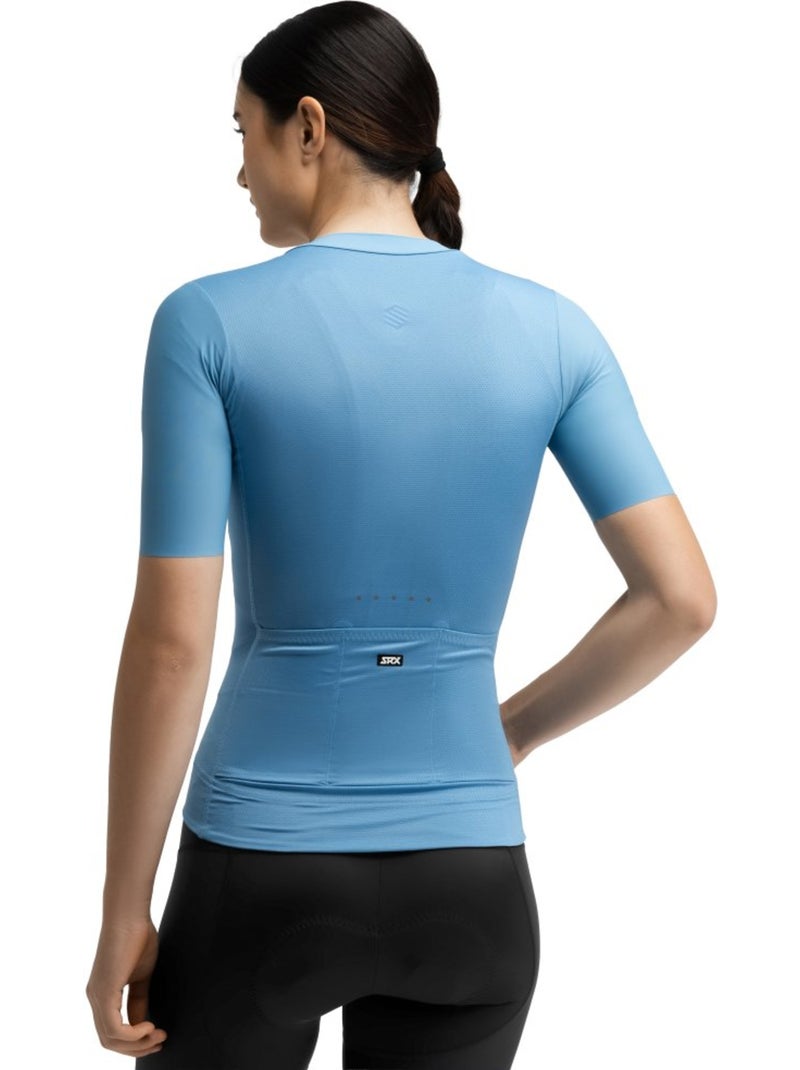Maillot de manga corta ultraligero mujer ciclismo mujer srx baldy-w Azul - Kiabi