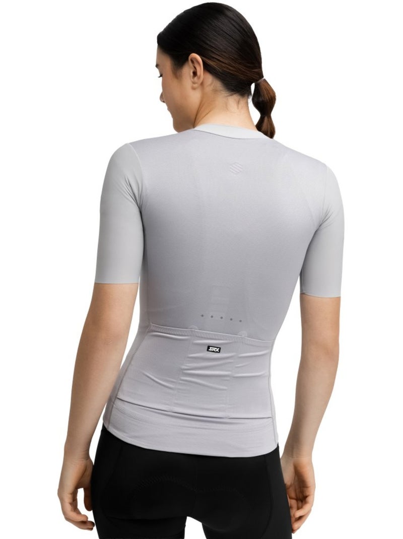Maillot de manga corta ultraligero mujer ciclismo mujer srx cotos-w Blanco Gris - Kiabi