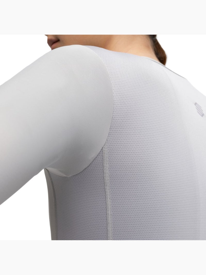 Maillot de manga corta ultraligero mujer ciclismo mujer srx cotos-w Blanco Gris - Kiabi