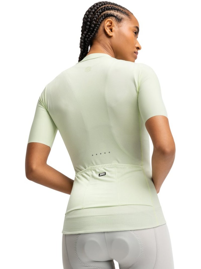 Maillot de manga corta ultraligero mujer ciclismo mujer srx éland Verde - Kiabi
