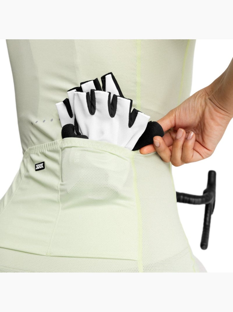 Maillot de manga corta ultraligero mujer ciclismo mujer srx éland Verde - Kiabi