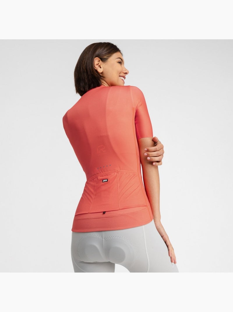 Maillot de manga corta ultraligero mujer ciclismo mujer srx peche Coral - Kiabi