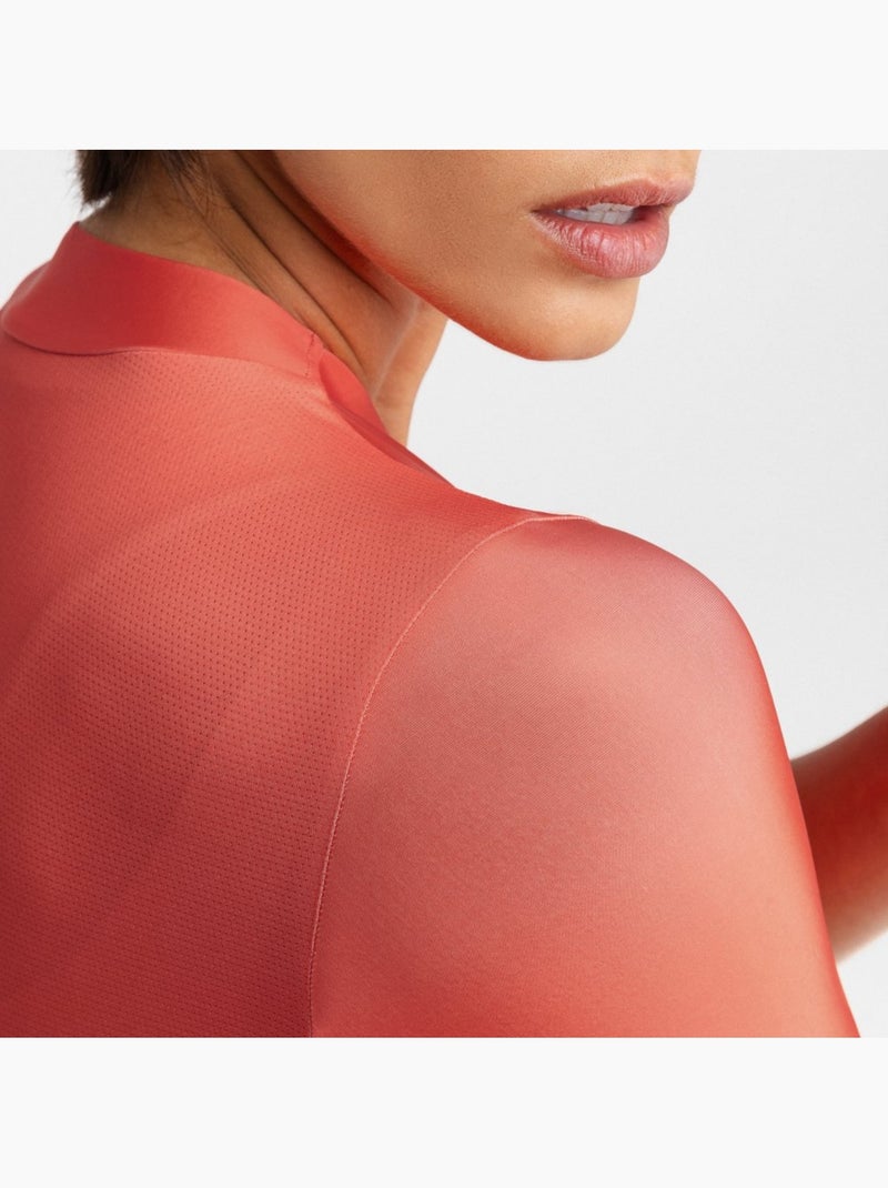 Maillot de manga corta ultraligero mujer ciclismo mujer srx peche Coral - Kiabi