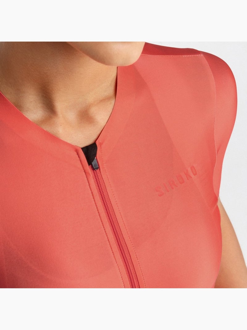Maillot de manga corta ultraligero mujer ciclismo mujer srx peche Coral - Kiabi