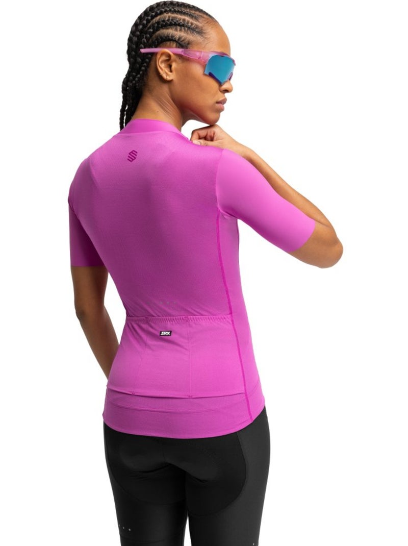 Maillot de manga corta ultraligero mujer ciclismo mujer srx senra Rosa - Kiabi