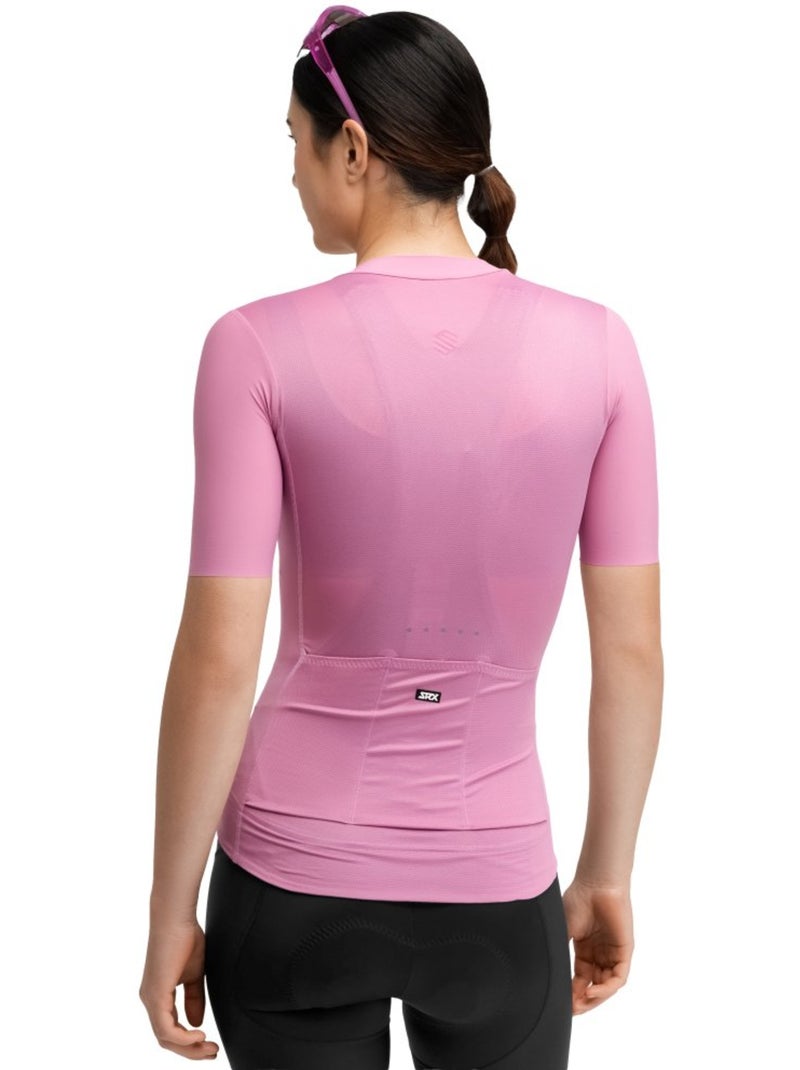 Maillot de manga corta ultraligero mujer ciclismo mujer srx silvretta-w Rosa - Kiabi