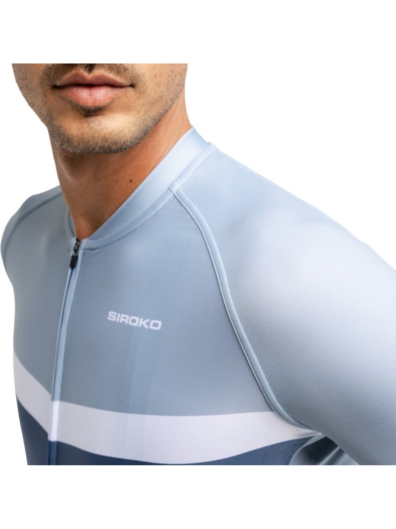 Maillot de manga larga hombre ciclismo hombre m2 jouxplane Azul - Kiabi