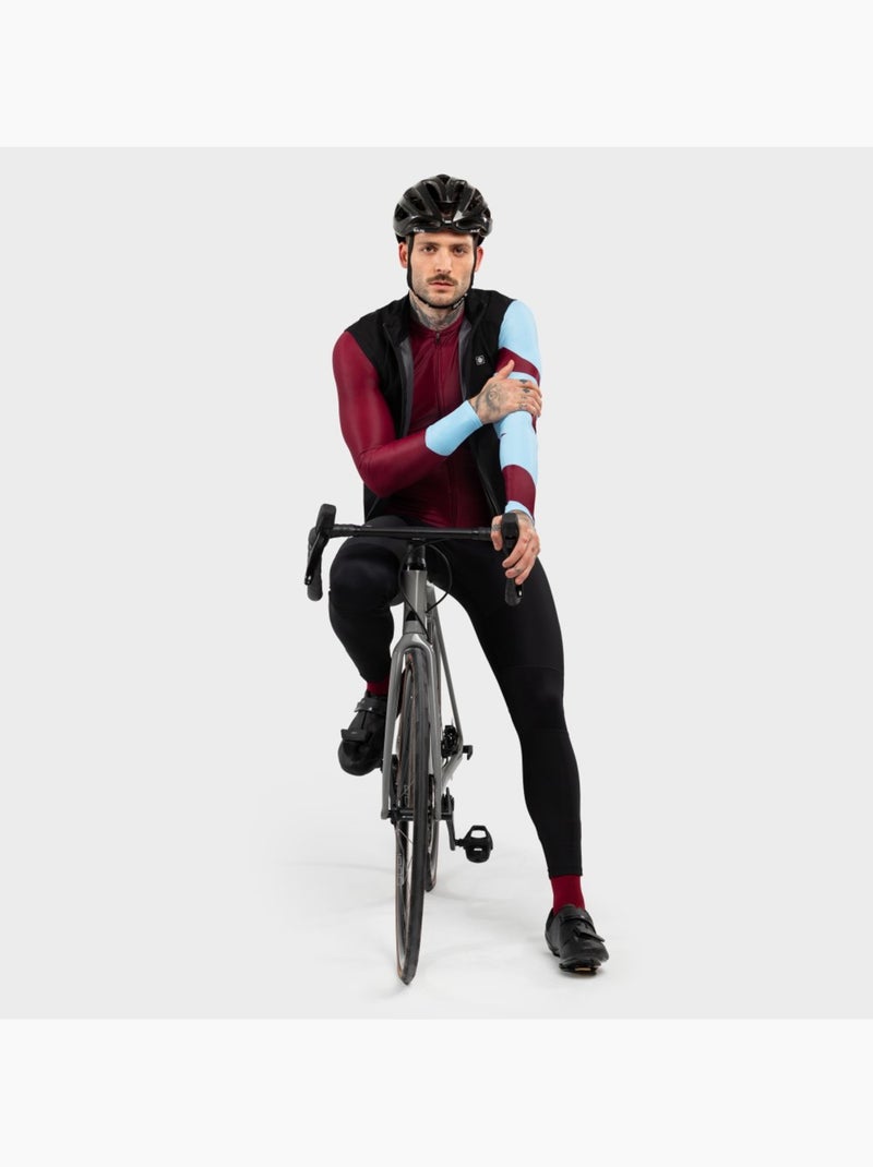 Maillot de manga larga hombre ciclismo hombre m2 road trip Rojo ladrillo - Kiabi
