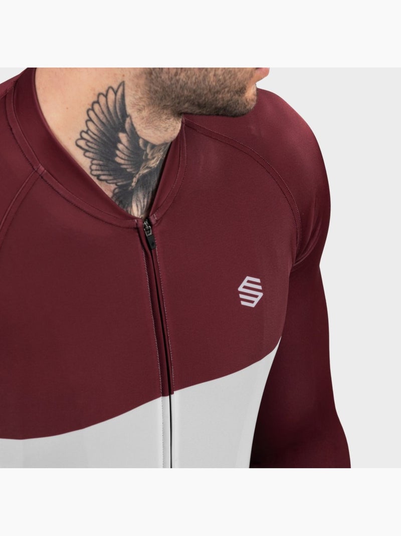 Maillot de manga larga hombre ciclismo hombre m2 triplet Rojo ladrillo - Kiabi