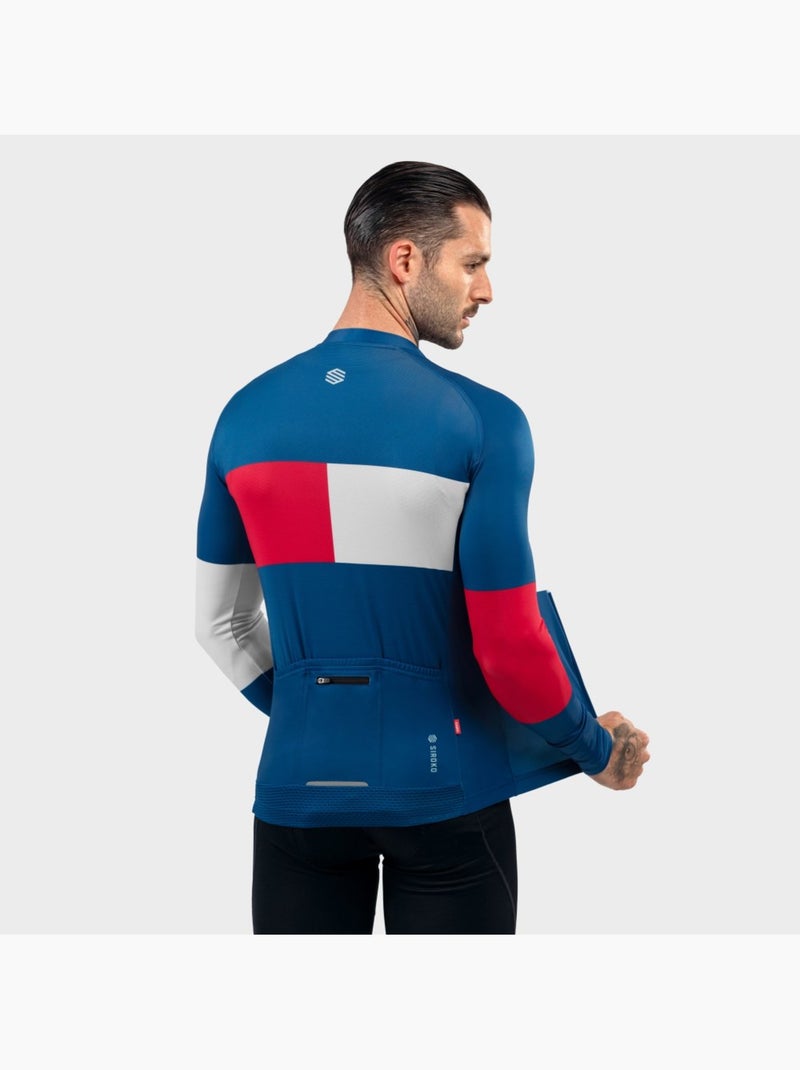 Maillot de manga larga hombre ciclismo hombre m2 vezzana Azul - Kiabi