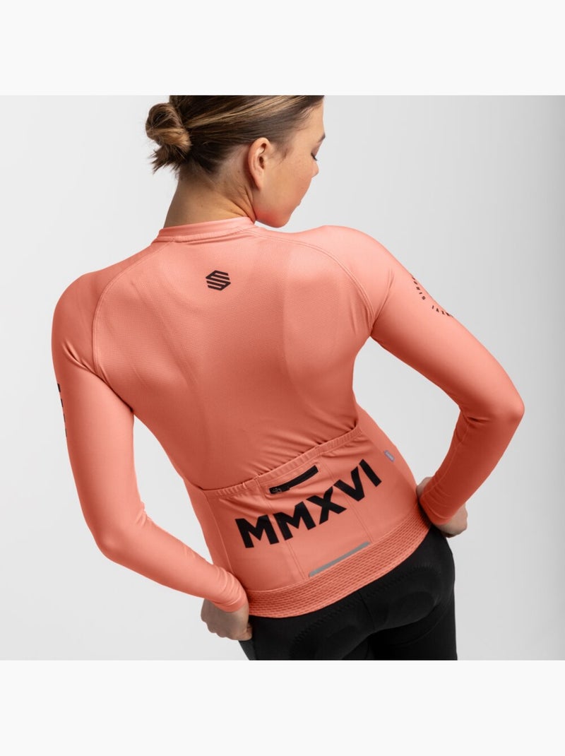 Maillot de manga larga mujer ciclismo mujer m2 ardenas Beige arcilla - Kiabi