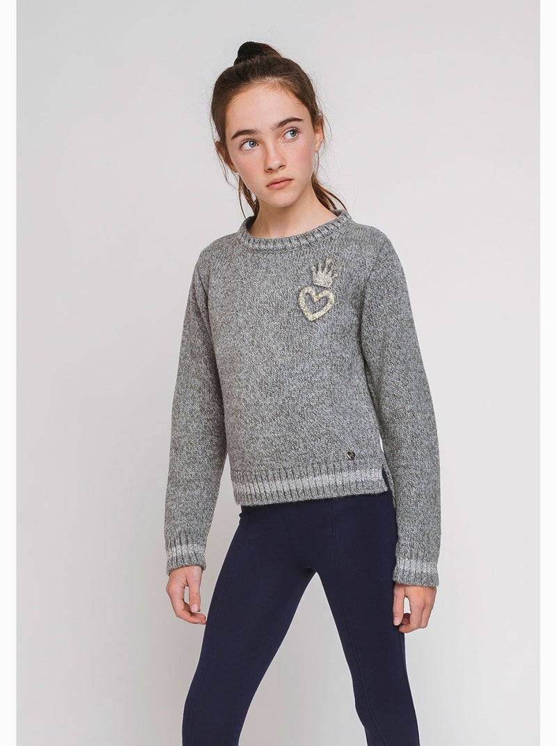 Maillot heart crown gris, niña Gris gris - Kiabi