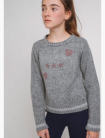 Maillot strass hearts gris de niña