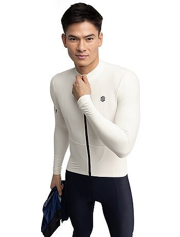 Maillot térmico ciclismo manga larga hombre ciclismo hombre m7 egret
