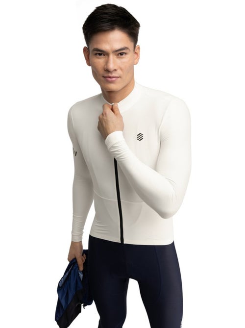 Maillot térmico ciclismo manga larga hombre ciclismo hombre m7 egret - Kiabi Maillot térmico ciclismo manga larga hombre ciclismo hombre m7 egret - Kiabi