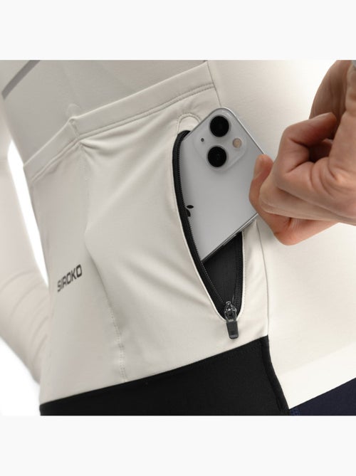 Maillot térmico ciclismo manga larga hombre ciclismo hombre m7 egret - Kiabi Maillot térmico ciclismo manga larga hombre ciclismo hombre m7 egret - Kiabi