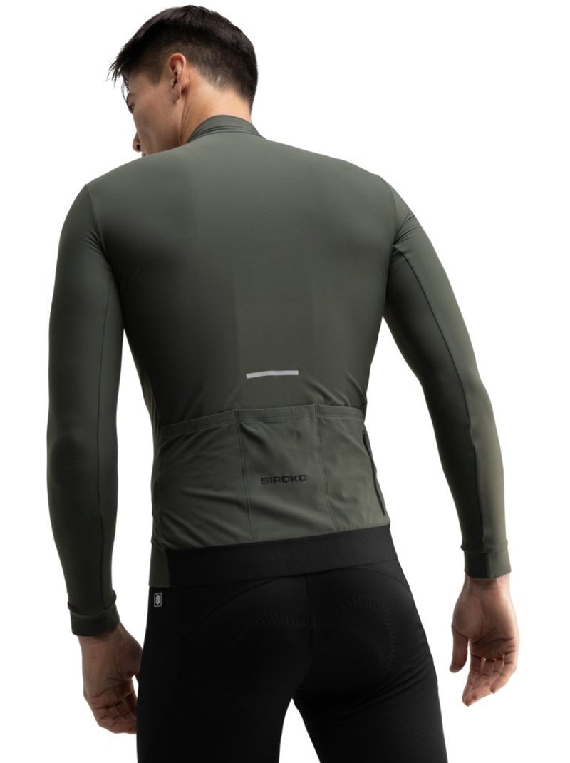 Maillot térmico ciclismo manga larga hombre ciclismo hombre m7 spinacia Blanco Gris - Kiabi