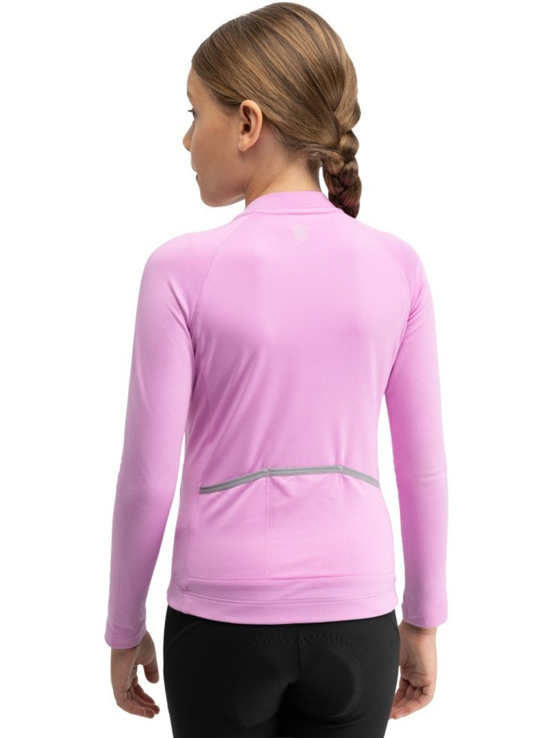 Maillot térmico ciclismo manga larga niña ciclismo niños y niñas k-core-g wh Rosa - Kiabi