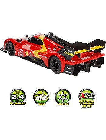 Maisto coche teledirigido ferrari 499p lmh (2023 24h le mans champion) c/luz 1:16