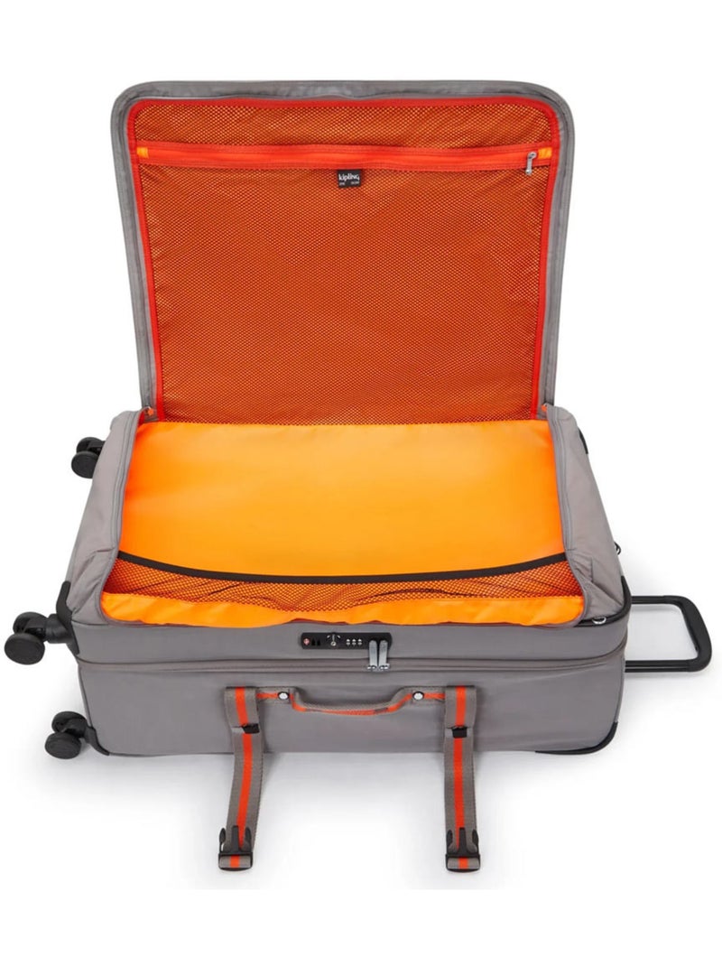 Maleta con ruedas kipling spontaneous l 78 cm textil impermeable 101 l Gris naranja gris - Kiabi