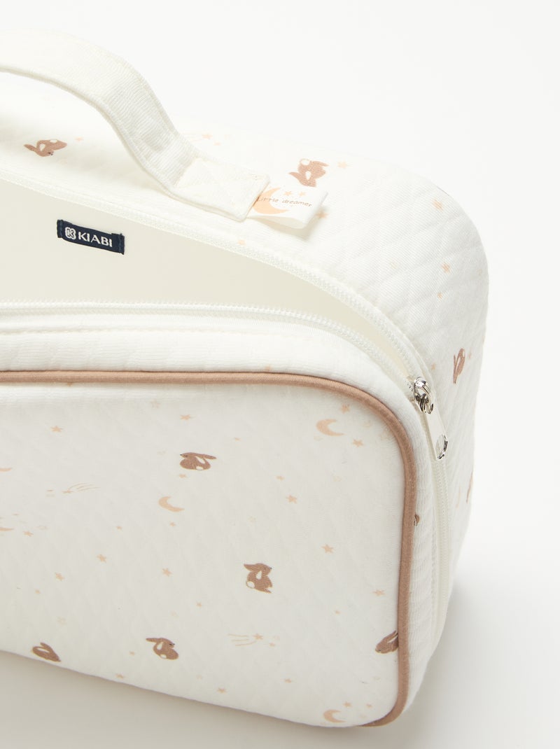 Maleta de maternidad efecto acolchado Blanco - Kiabi