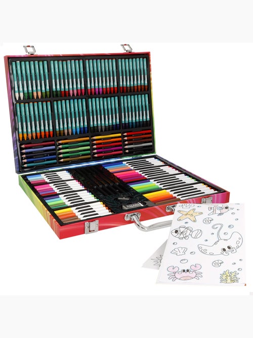 Maletín de dibujo infantil con 130 piezas de pintura y color colorbaby - Kiabi