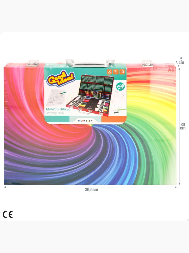 Maletín de dibujo infantil con 130 piezas de pintura y color colorbaby N/D - Kiabi