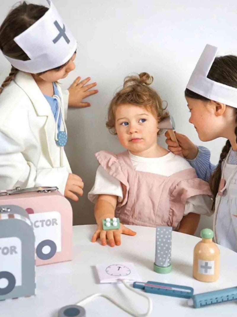 Maletín de doctor en madera para niños | juguete educativo y creativo | JaBaDaBaDo Gris - Kiabi