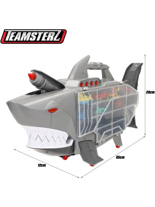 Maletín portacoches con rampa y lanzador roboshark teamsterz - Kiabi