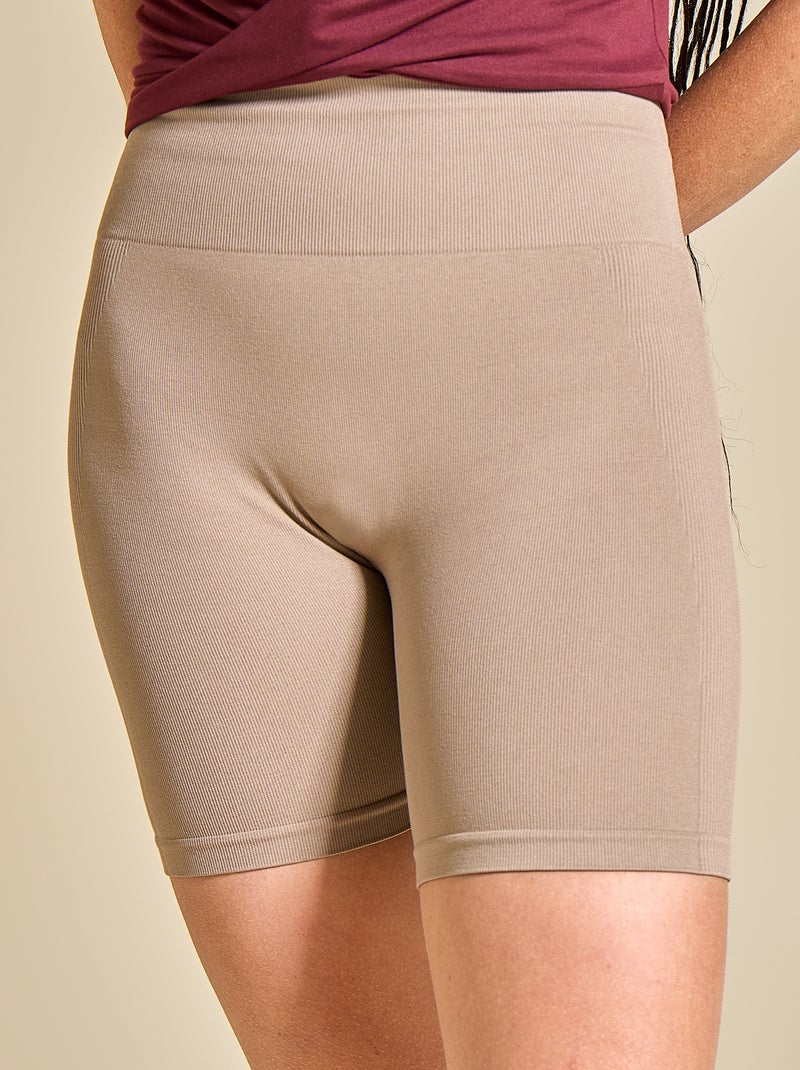Malla ciclista deportiva de canalé - (ekstract) Beige - Kiabi