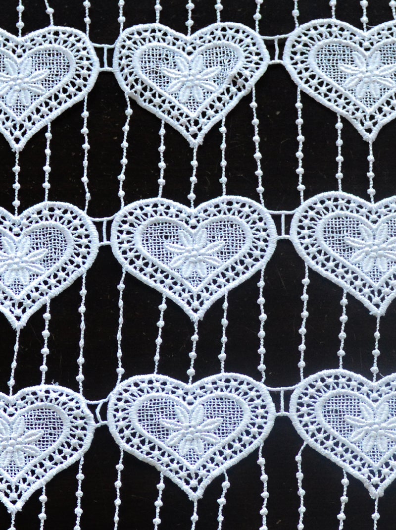 Malla modular de macramé corazón Blanco - Kiabi