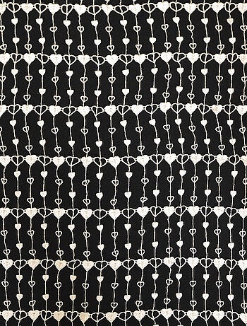 Malla modular de macramé pequeños corazones