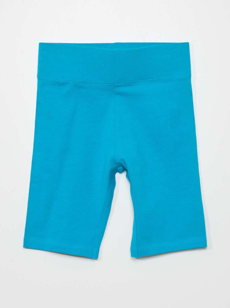 Mallas ciclistas de algodón elástico AZUL - Kiabi