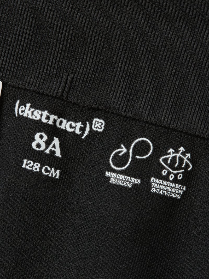 Mallas de ciclista deportivas sin costuras - (ekstract) Negro - Kiabi