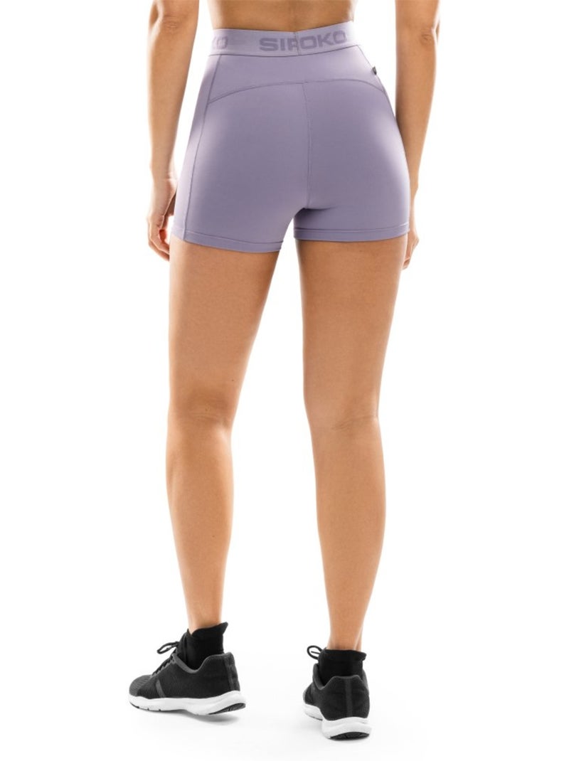Mallas deportivas cortas mujer fitness mujer eyre Violeta - Kiabi