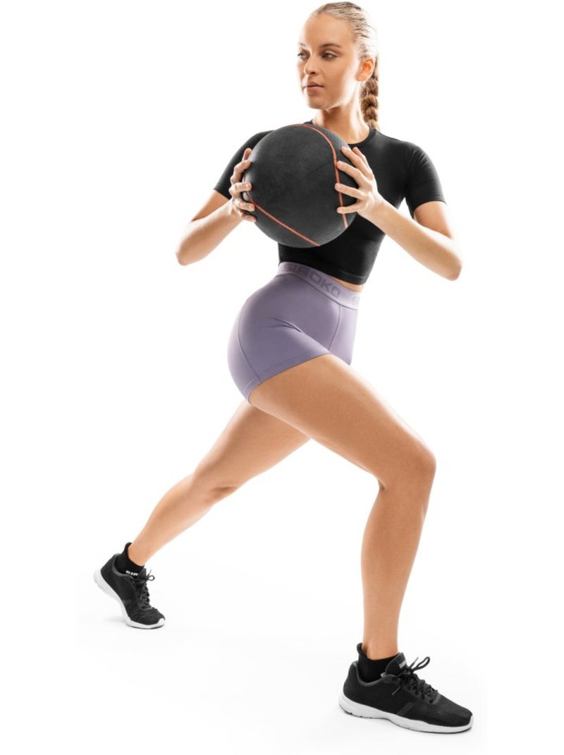 Mallas deportivas cortas mujer fitness mujer eyre Violeta - Kiabi